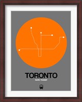 Framed Toronto Orange Subway Map