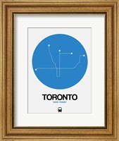 Framed Toronto Blue Subway Map