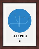 Framed Toronto Blue Subway Map