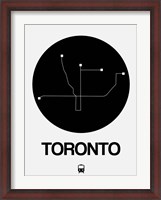Framed Toronto Black Subway Map