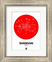 Framed Shanghai Red Subway Map