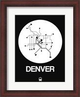 Framed Denver White Subway Map