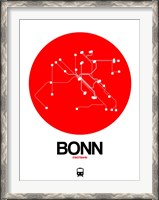 Framed Bonn Red Subway Map
