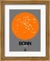 Framed Bonn Orange Subway Map