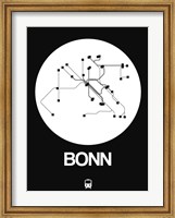 Framed Bonn White Subway Map