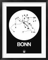 Framed Bonn White Subway Map