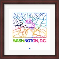 Framed Washington D.C. Watercolor Street Map