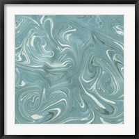 Framed Turquoise Marble II