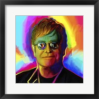 Framed Elton John Pop Art
