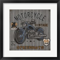 Framed 'Motorcycle Speedway II' border=