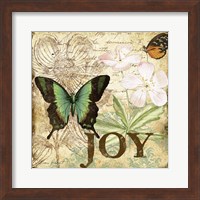 Framed Inspirational Butterflies - Joy