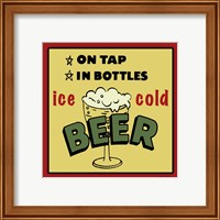 Framed 'Ice Cold Beer' border=