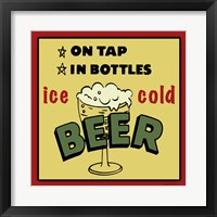 Framed 'Ice Cold Beer' border=