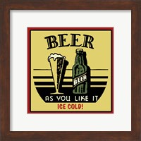 Framed 'Cold Beer' border=