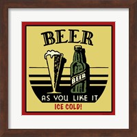 Framed 'Cold Beer' border=