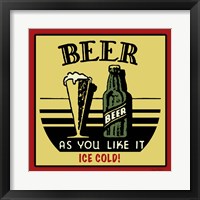 Framed 'Cold Beer' border=