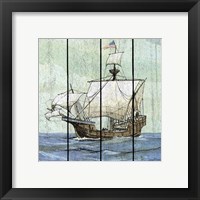 Framed 'Nautical Ships-A' border=