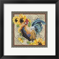 Framed 'Country Time Rooster - A' border=