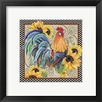 Framed 'Country Time Rooster - D' border=