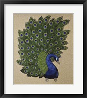 Framed Peacock Stitched