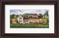 Framed House, Quilt & Red Barn