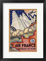 Framed Air France Amerique du Nord