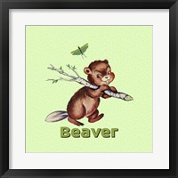 Framed 'Cute Baby Beaver' border=