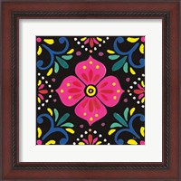 Framed Floral Fiesta Tile IX