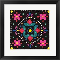 Framed Floral Fiesta Tile VIII