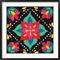 Framed Floral Fiesta Tile XI