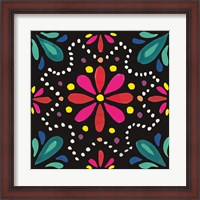 Framed Floral Fiesta Tile II