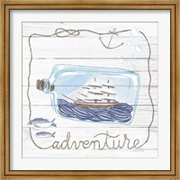Framed Ship in a Bottle Adventure Shiplap