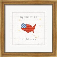 Framed USA Cuties II Shiplap