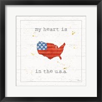 Framed USA Cuties II Shiplap