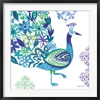 Framed Jewel Peacocks III