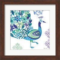 Framed Jewel Peacocks III