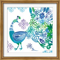 Framed Jewel Peacocks I