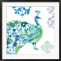 Framed Jewel Peacocks II