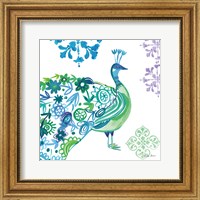 Framed Jewel Peacocks II