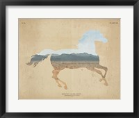 Framed American Southwest Horse Distressed