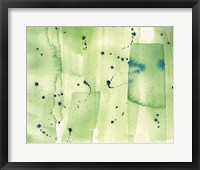 Framed Abstract Green Watercolor 2