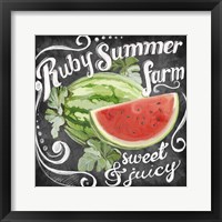 Framed 'Chalkboard Watermelon' border=