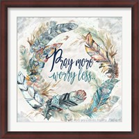 Framed Tribal Feathers Wreath II