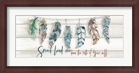 Framed Tribal Feathers Sign