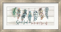 Framed Tribal Feathers Sign