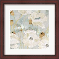 Framed Poppies in the Wind Cream square