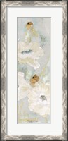 Framed Poppies in the Wind Cream Panel II