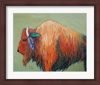 Framed Warrior Bison