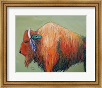 Framed Warrior Bison