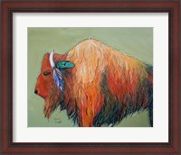 Framed Warrior Bison